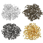 Crimp Beads for Jewelry Making, Teaaha 1000 PCS Plated Brass Crimping 4 Colors Bead Crimp Tubes String Bracelet End Loose Stopper Beads Tube Crimping Bead for Earring Necklace Pendant DIY (1.5x1.5mm)