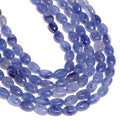 70pcs Natural Blue Aventurine Stone Beads，4x6mm Egg Shape Loose Gemstone Beads for Jewelry Making Design Earring Necklace - color: blue aventurine