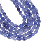 70pcs Natural Blue Aventurine Stone Beads，4x6mm Egg Shape Loose Gemstone Beads for Jewelry Making Design Earring Necklace - color: blue aventurine