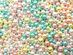 Pastel Faux Pearls – Mixed Size Undrilled Acrylic Pearly Beads for Resin, Slime, Decoden Crafts, Fake Bakes & DIY Decoration, Shaker Filler (15 gram Bag) - size: 15 gram bag