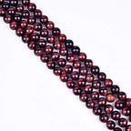 Natural Round AAA+ Red Tiger Eye Gemstone Loose Beads Energy Stone Healing Power for Bracelet Jewelry Making 1 Strand 15"（10mm,38pcs） - color: red, size: 10mm