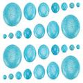 PH PandaHall 84pcs Synthetic Turquoise Stone Cabochons, 7 Sizes Flat Oval Cabochons Blue Texture Gemstone Tiles for Bracelet Necklace Earring Cameo Carfts Jewelry Making, 8/10/14/18/25/30/40mm - size: 8/10/14/18/25/30/40mm