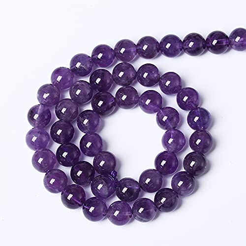 4mm 90pcs AAAAAA Natural Amethyst Purple Crystal Quartz Beads Gemstones Round Stone Beads for Jewelry Making DIY Women's Bracelet Necklace, Earrings (Amethyst, 4mm) - color: Amethyst, size: 4mm