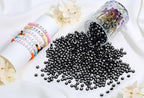 LAIDANLA 1500PCS Acrylic Letter Beads Alphabet White Letters Black Round Bead 7×4mm for Jewelry Bracelets Necklaces Key Chains Making - color: J-White Letter Black Beads