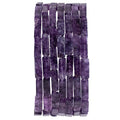 Natural Amethyst Rectangle Tube Beads 4x13mm 38cm/str Loose Semi Gemstone Stone Beads for Making Bracelets Necklace Earrings - color: Amethyst, size: 4x13mm Rectangle