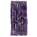 Natural Amethyst Rectangle Tube Beads 4x13mm 38cm/str Loose Semi Gemstone Stone Beads for Making Bracelets Necklace Earrings - color: Amethyst, size: 4x13mm Rectangle