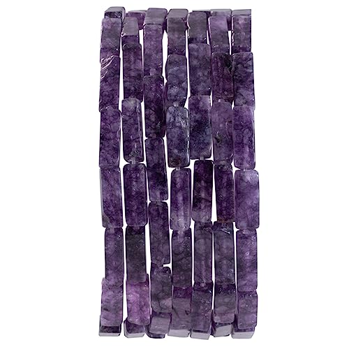 Natural Amethyst Rectangle Tube Beads 4x13mm 38cm/str Loose Semi Gemstone Stone Beads for Making Bracelets Necklace Earrings - color: Amethyst, size: 4x13mm Rectangle