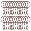 50Pcs Keychain Key Ring with Chain Bulk Split Key Chain，1.1 Inch Key Chains Parts with Open Jump Ring Connector for Jewelry Making Crafts (Bronze) - color: 50Pcs Bronze