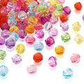 Craftdady 100Pcs Transparent Acrylic Faceted Round Ball Spacer Beads 10mm Random Mixed Colors Plastic Loose Pony Beads for Jewelry Making Hole: 2mm - color: Acrylic Round Beads, Random Mixed Color