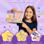 TingingYuli Friendship Bracelet Making Kit for Girls 8-12, DIY String Bracelet Maker with 3-Layer Storage Box, Arts and Crafts for Kids Ages 6-12, Easter Christmas Birthday Gift Set - color: Yellow/Purple