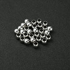 60 Pcs 304 Stainless Steel Smooth Round Spacer Beads 4mm Hole,Seamless Loose Beads for DIY Bracelet Jewelry Making Findings 7mm - color: steel, size: 7*4mm