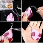 Hypoallergenic Earrings Hooks Hicdaw 2500Pcs Earrings Making Kit Earring Hooks with Jump Rings Earring Backs Pliers Tweezers Jump Ring Opener for DIY Jewelry Making