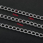 UMAOKANG 6.6 Feet Jewelry Chain for Jewelry Making Stainless Steel Chains Bulk for Men and Women Necklace DIY Jewelry Making Chain Roll - color: Cable (Steel)