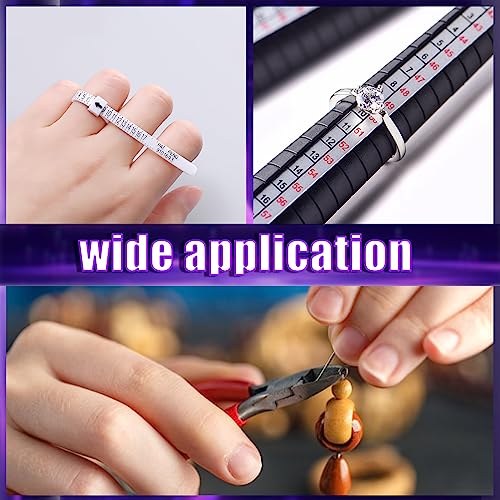 Swpeet 1466 Pcs Jewelry Supplies Kit with Tools, 40 Styles Findings, Pliers and Ring Sizer, Jump Rings for Bracket Necklace Making - size: 9a
