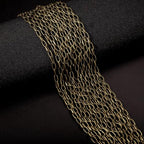 SUNNYCLUE 16.4Feet/ 5m Antique Bronze Curb Cable Chain Link Necklace Paperclip Chain Large 20Pcs Brass Lobster Claw Clasps 50Pcs Brass Jump Rings Jewelry Chains for Jewelry Making Supplies DIY Craft - color: Antique Bronze 10x4.8mm links