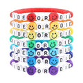 Rainbow Heishi Surfer Bracelets Set for Women Stackable Clay Beaded Bracelets Disc Stretch Preppy Bracelets Layering Colorful Friendship Bracelets Team Cheer Bulk Boho Summer Beach Jewelry Gift - style: ROD