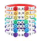 Rainbow Heishi Surfer Bracelets Set for Women Stackable Clay Beaded Bracelets Disc Stretch Preppy Bracelets Layering Colorful Friendship Bracelets Team Cheer Bulk Boho Summer Beach Jewelry Gift - style: ROD