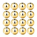 50pcs Gold Smooth Round Spacer Beads - Gold Plated Brass, Tarnish Resistant, Seamless Loose Connector Beads for DIY Bracelet Jewelry Making (8mm/0.31 inch) - color: 8mm/0.31 inch (Gold)