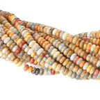 2x4MM 150PCS Crazy Lace Agate Tube Rondelle Abacus Disk Spacer Loose Beads for Jewelry Making - color: Crazy Lace Agate, size: 2x4mm abacus-shaped