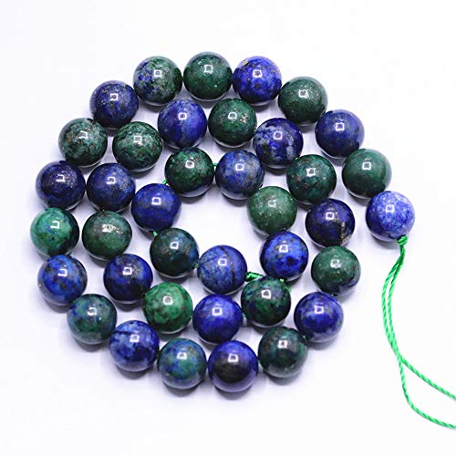 Natural Gemstone Loose Beads Smooth Round Approxi 15 inch DIY Bracelet Necklace for Jewelry Making (6mm, Chrysocolla) - color: Chrysocolla, size: 6mm