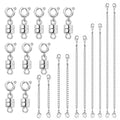 Evnlo Necklace Extender and Magnetic Necklace Clasp,Silver Chain Extenders for Necklaces Bracelet Jewelry - color: 20Pcs Silver