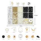 Basigeese Jewelry Making Supplies Kit Natural Stone Beads for Irregular Gemstone Beading with for DIY Craft Bracelet Necklace Earrings for Adults (Obsidian) - color: Obsidian