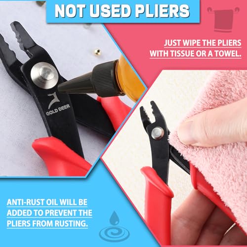 Bead Crimping Pliers Jewelry Crimper Plier Micro Tube Beads Crimper 5" with Spring Bent Head Jaw 2 Jewelry Crimping Tool Crimping Pliers for 2mm&3mm Beads Jewelry Making DIY Crafts Making - style: Bent Jaw 2
