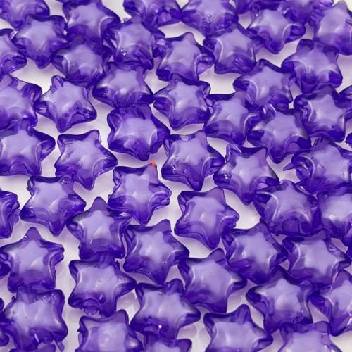 200pcs 11mm Acrylic Star Beads Spacer Beads for DIY Jewelry Making Bracelet Necklace Key Chains Handmade Craft(Bluish Violet) - color: Bluish Violet, size: 11mm