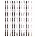 MECCANIXITY Ball Bead Chain Beaded Necklace Chains 5 Inch Adjustable Metal Ball Chains 2.4mm/0.1inch Keychain for Jewelry Making,DIY Craft Projects,Pack of 12(Brown) - color: Brown