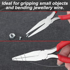 6 Inch Flat Nose Pliers with Serrated Jaw Precision Duck Bill Fine Pliers Multipurpose for Maintenance and Jewelry Making - style: Flat Nose Pliers