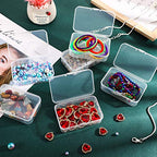 Jetec 6 Pieces Mini Plastic Clear Beads Storage Containers Box for Collecting Small Items, Beads, Jewelry, Business Cards, Game Pieces, Crafts (3.3 x 2.1 x 1 Inch) - size: 3.3 X 2.1 X 1 Inch