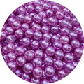 Pinhoollgo 200pcs Pearl Beads 10mm Round Pearl Beads with Hole for DIY Bracelet Necklace Jewelry Making Supplies Handmade Craft(Purple) - color: Purple, size: 10mm/200pcs