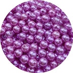 Pinhoollgo 200pcs Pearl Beads 10mm Round Pearl Beads with Hole for DIY Bracelet Necklace Jewelry Making Supplies Handmade Craft(Purple) - color: Purple, size: 10mm/200pcs