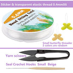 0.4mm Round Elastic Thread, Elastic String for Bracelet 295 Feet Spool Clear Stretchy Bracelet String for Making Bracelet Watch Band Key Chain Beaded Jewelry