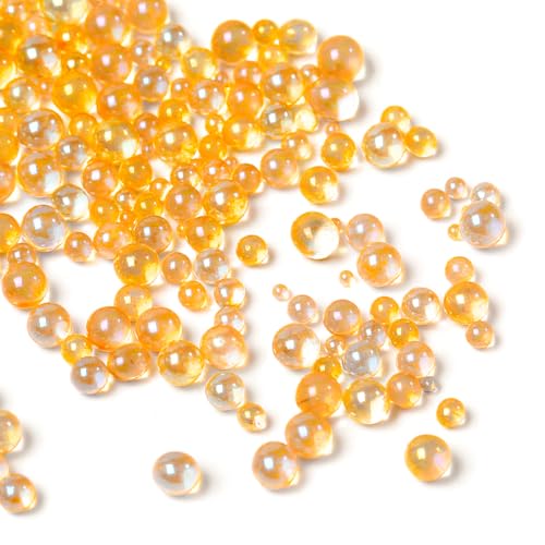 Acrylic Micro Beads 0.5-3mm -40000 Pcs- Premium Seed Beads for Resin Art, Nail Art, Jewelry Making, DIY Crafts, Model Building, Vase Filler & Decorative Scatter (Orange) - color: Orange