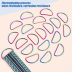 PECMER Rainbow 1.5 Inch D-ring Welded -20 PCS D Rings Buckle for Sewing Dog Collar Making Supplies/Bag Hardware/Webbing Straps Belt Ring - color: Rainbow D-ring-20 Pcs-1.5 Inch