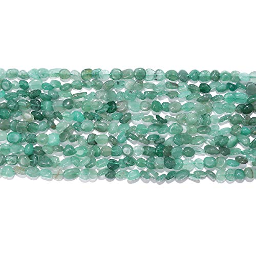 BEADIA Irregular Natural Green Aventurine Jade Stone Loose Semi Gemstone Beads for Jewelry Making 5-8mm 38cm - color: Green Aventurine Jade, size: 5-8mm 38cm