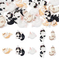 Beadthoven 20Pcs Resin Cat Charms Flatback Cute Animal Pendants Mixed Kitty Resin Pendants Kawaii Dangle Charms with Loop for Jewelry Making Keychain Earrings Necklace DIY Crafts - color: Kitten - Mixed
