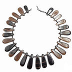JM Design Smoky Quartz Graduated Smooth Tear Drop Beads Approx 30-40mm 15" Strand for Jewelry Making, Arts and Craft