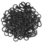 50 pcs Swivel Clasps Lanyard Snap Hook,cnomg Metal Swivel Lanyard Snap Hook Lobster Claw Clasp (Black) - color: Black, size: 1.2 inches