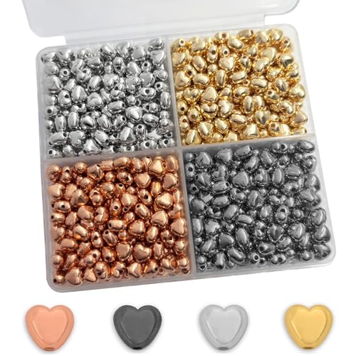 ZSFLZS 800pcs 6mm Heart Spacer Beads for Bracelets Making, Heishi Polymer Flat Disc Spacer Bead for Jewelry Making, Spacer Beads for Bracelets Clay Beads for Jewelry Making - size: 800pcs(heart)