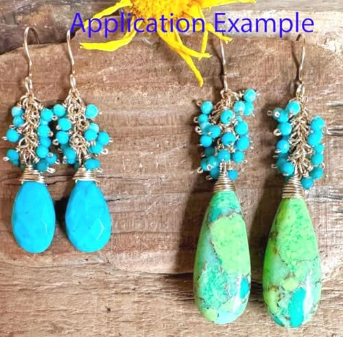 Adabele 30 Inch Natural Green Turquoise Healing Gemstone 3mm (0.12 Inch) Tiny Small Faceted Round Loose Beads Stone Spacer (210-230pcs Total) for Craft Jewelry Making GK3-15 - color: Green Turquoise, size: 3mm (0.12") - 30 inch/2 strands