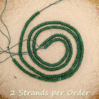 2 Strands (300PCs) Green Jade Rondelle Beads, 2 * 4mm Gemstone Loose Spacer Abacus Disk Beads for DIY Bracelet Necklace Earrings Jewelry Making, Craft Supplies Beading Kit - color: Green Jade, size: 2*4MM