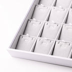 Oirlv Velvet Stackable Jewelry Trays Pendant Display Organizer Storage Tray (24 Grids Pendant) - size: 24 Grids Pendant