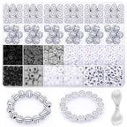 1600PCS Volleyball Sports Ball Polymer Clay Beads Charms for Friendship Bracelets Making Kit Cute Fun Beads DIY Arts Crafts Birthday Gifts for Kids Girls Volleyball Bead - color: B2#Style 3