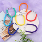 Rainbow Heishi Surfer Bracelets Set for Women Stackable Clay Beaded Bracelets Disc Stretch Preppy Bracelets Layering Colorful Friendship Bracelets Team Cheer Bulk Boho Summer Beach Jewelry Gift - style: FAMILY
