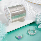 BENECREAT 24 Gauge 87 Yards Tarnish Resistant Silver Wire Jewelry Beading Wire for Beading Wrapping and Other Jewelry Craft Making - color: Silver, size: 24 Gauge
