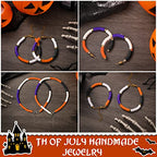 Batiyeer 3000 Pcs Christmas Fall Halloween Clay Beads Set 6 mm Patriotic 4th of July Spacer Beads Winter Polymer Clay Bead for Necklace Earring Bracelet Making(Black, Orange, White, Purple) - color: Black, Orange, White, Purple
