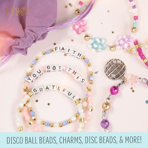 STMT D.I.Y. Glitz Bead Case, Includes Over 500 Jewelry Making Supplies, Including Cute Beads for Jewelry Making, Bracelet Charms, Storage Case, Friendship Bracelet Kit, Teen Girl Gifts - style: Glitz