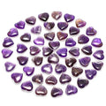 Gerrii 50 Pcs Heart Healing Stone Bulk Quartz Heart Inspirational Stones Gift for Women Love Pocket Polished Natural Energy Balancing Meditation 0.8 Inch(Purple) - color: Purple